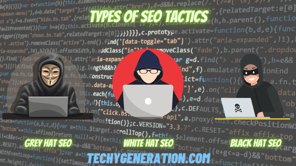 Difference between White Hat SEO, Black Hat SEO and Grey Hat SEO By Techy Generation Blog